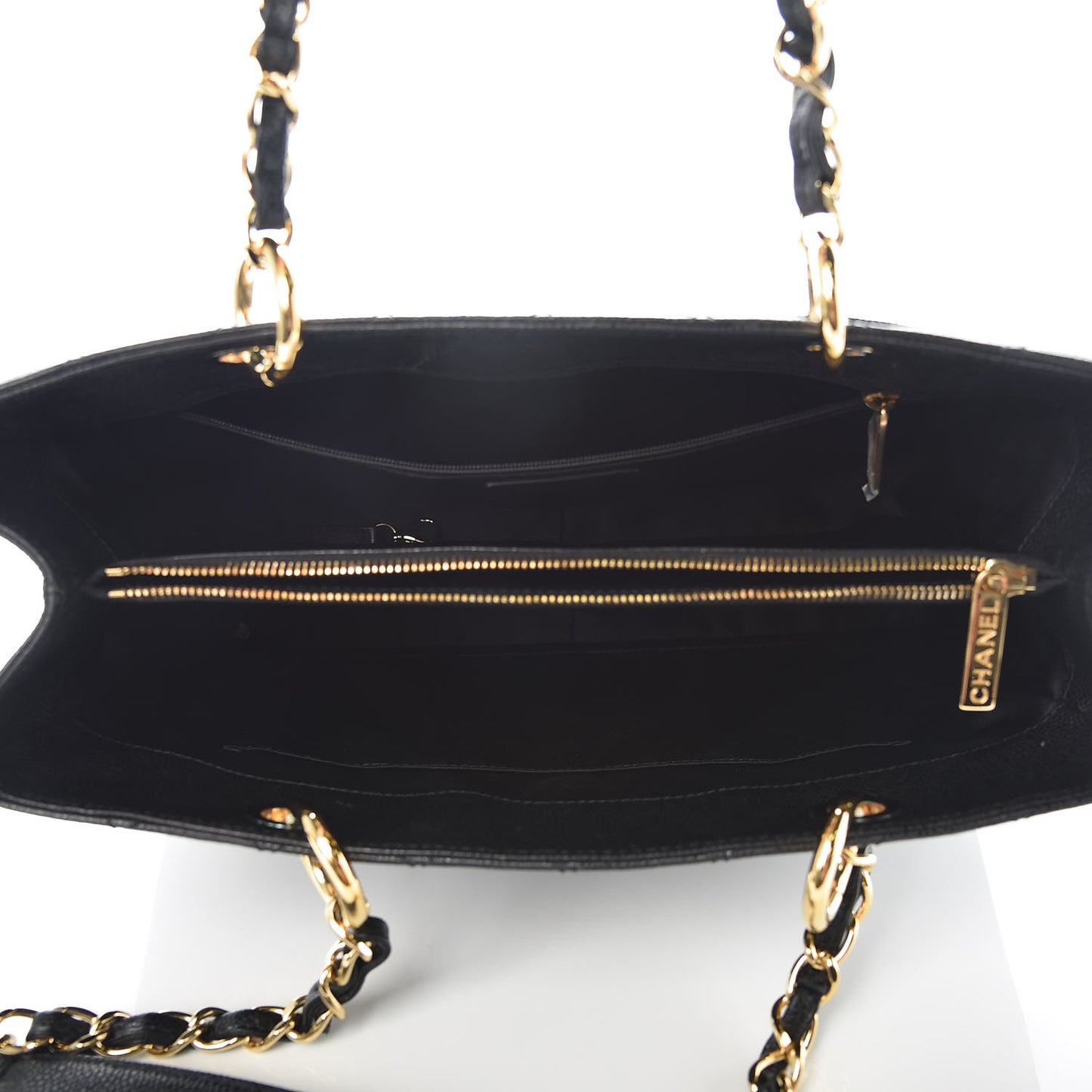 Caviar Quilted Grand Shopping Tote GST Black
