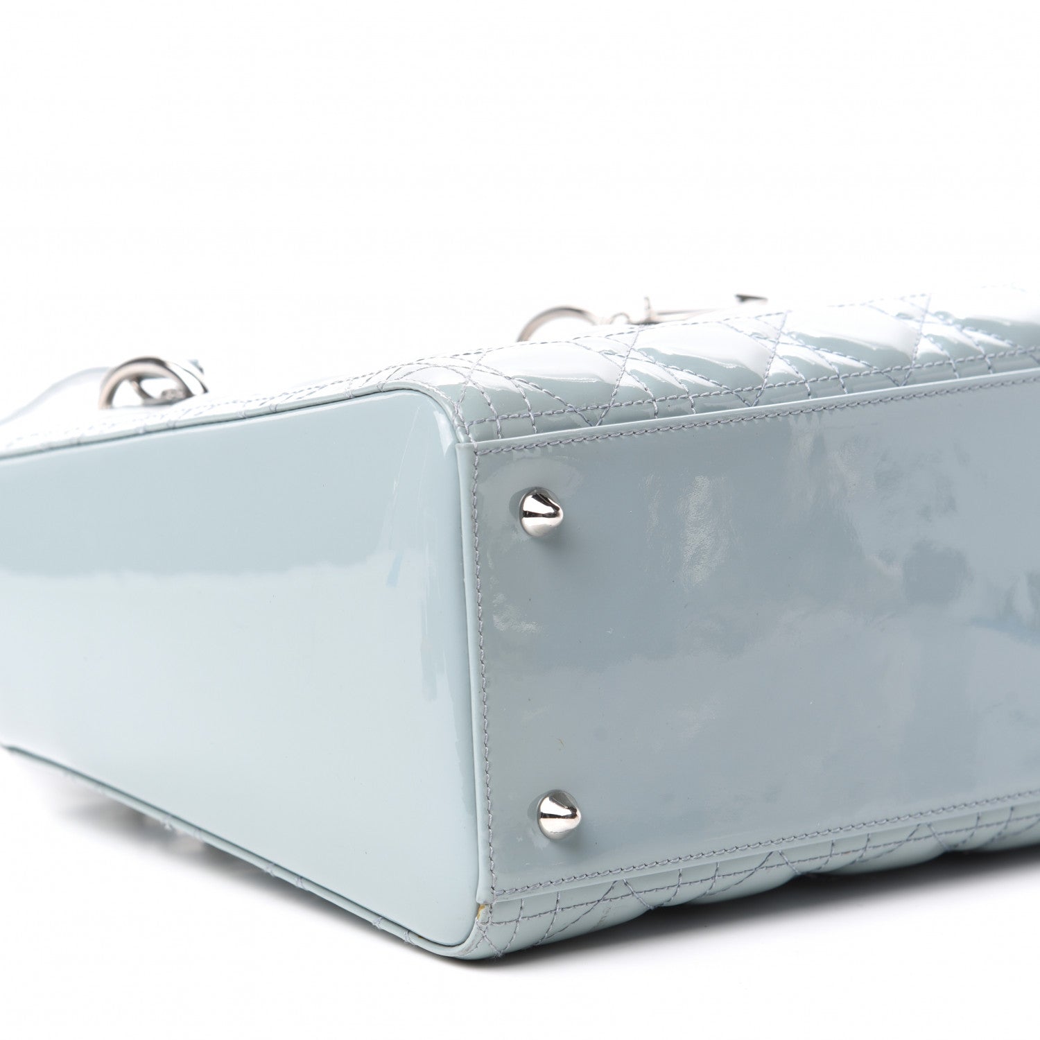 Christian Dior Patent Cannage Medium Lady Dior Light Blue 6 of 12