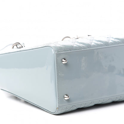 Christian Dior Patent Cannage Medium Lady Dior Light Blue 6 of 12