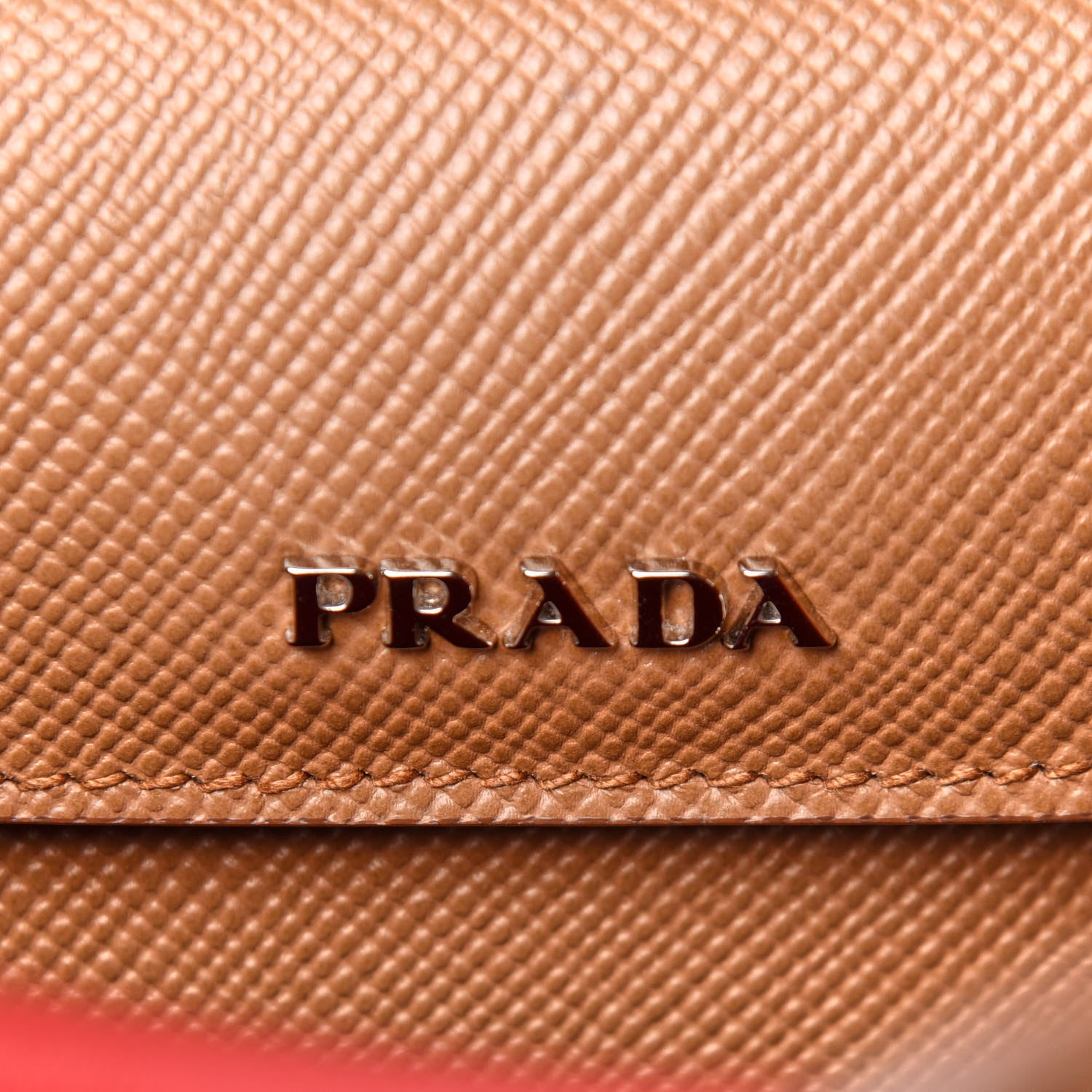 Prada Saffiano Cuir Convertible Top Handle Tote Caramel 6 of 13