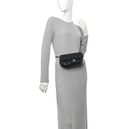 Chanel Calfskin Quilted CC Uniform Flap Belt Bag Black 2 of 11