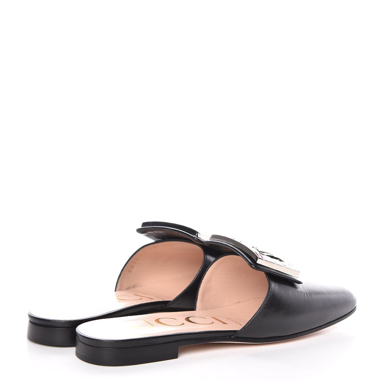 Malaga Kid Crystal Square G Madelyn Mules 35 Black
