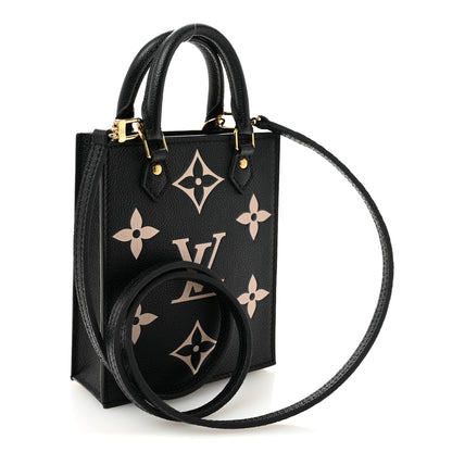 Louis Vuitton Empreinte Monogram Giant Petit Sac Plat Black Beige 3 of 9