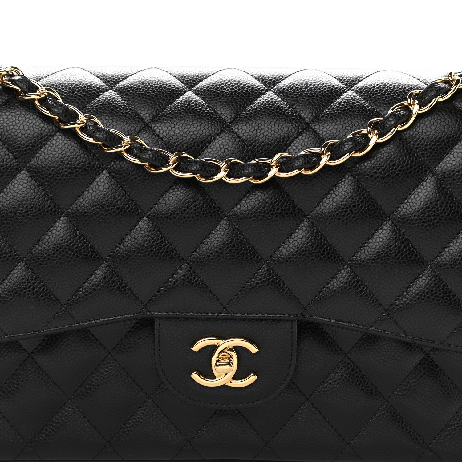 Chanel Caviar Quilted Jumbo Double Flap Black 8 of 11