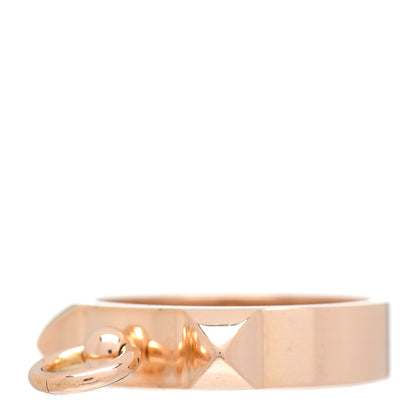 Hermes 18K Rose Gold PM Collier De Chien Ring 52 6 3 of 6