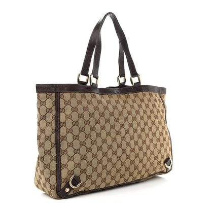 Gucci Monogram Large Abbey Tote Dark Brown 3 of 10
