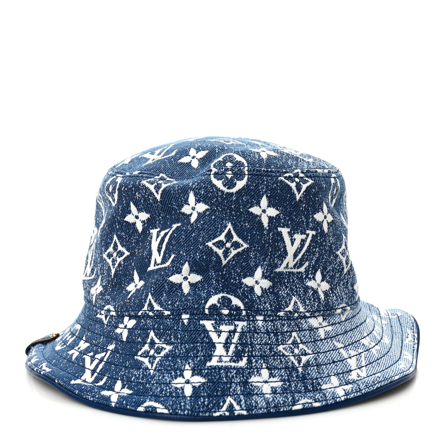 Monogram Denim Jacquard Bob Bucket Hat Blue