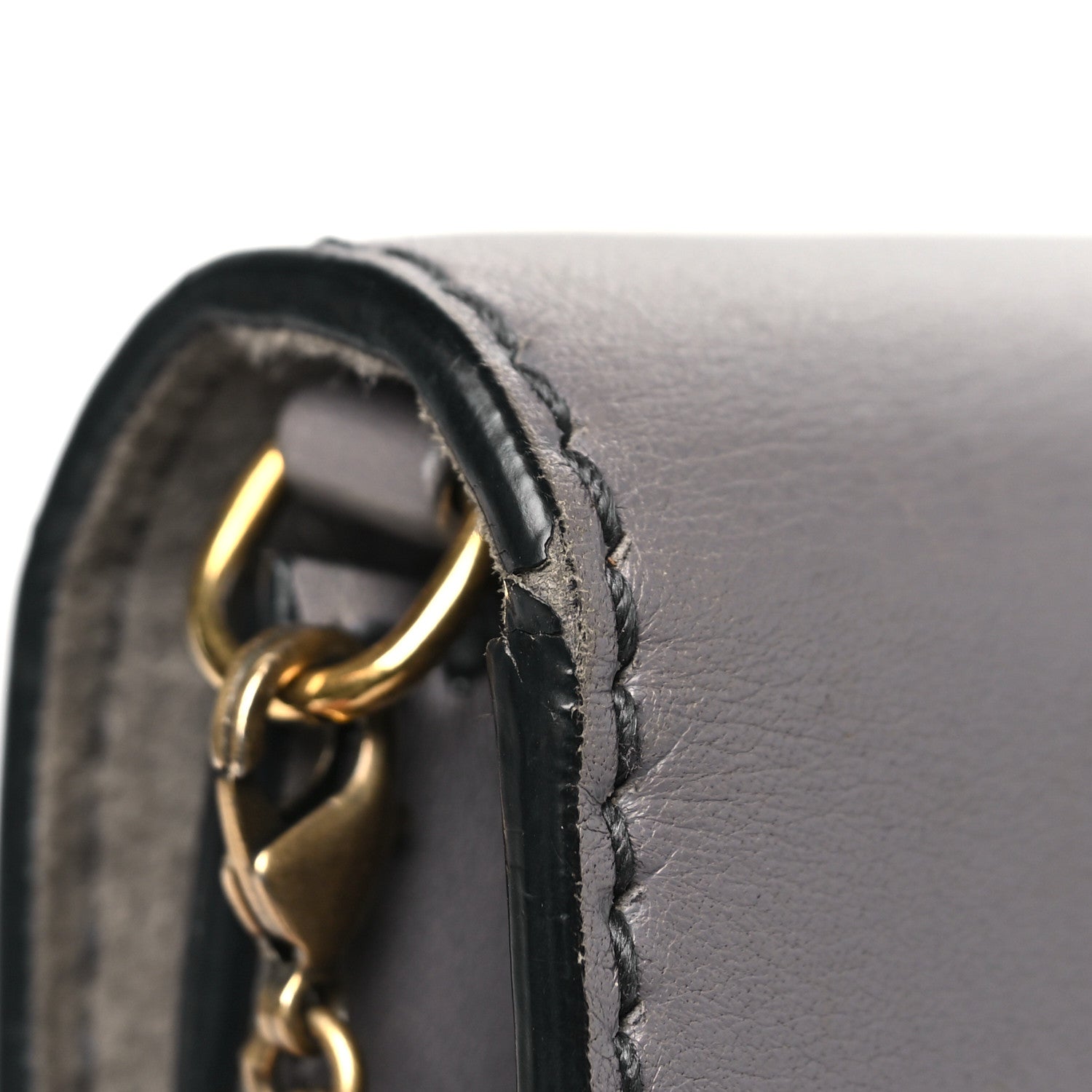 Christian Dior Calfskin J'Adior Wallet on Chain Pouch Grey 12 of 13
