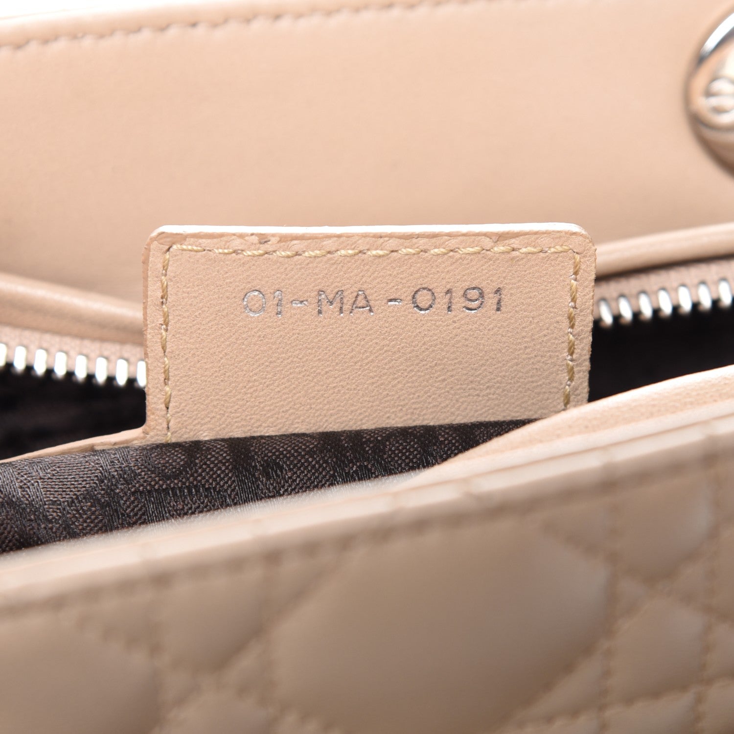 Christian Dior Lambskin Cannage Large Lady Dior Beige 8 of 8