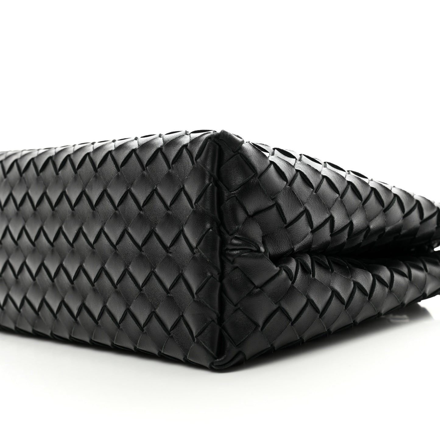 Nappa Intrecciato Medium Andiamo Shoulder Bag Black