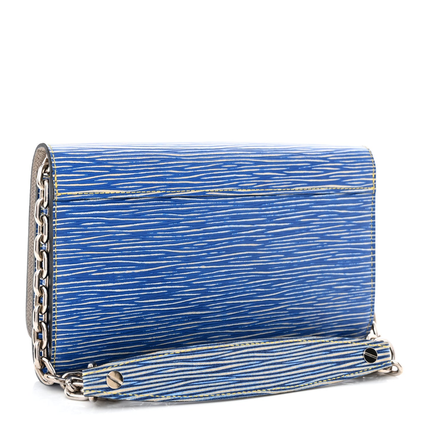 Epi Twist Chain Wallet Denim Light