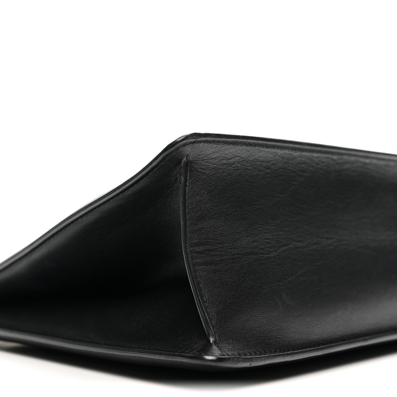 Celine Smooth Calfskin Medium Clasp Shoulder Bag Black 9 of 14