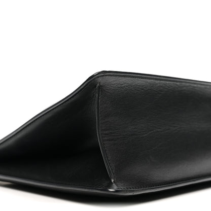 Celine Smooth Calfskin Medium Clasp Shoulder Bag Black 9 of 14