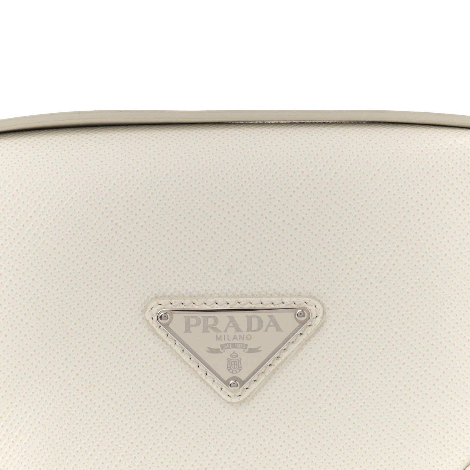 Prada Saffiano Triangle Shoulder Belt Bag White 7 of 9