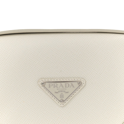 Prada Saffiano Triangle Shoulder Belt Bag White 7 of 9
