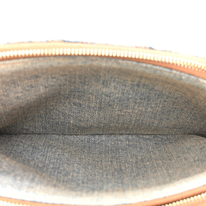 Saint Laurent Suede Denim Quilted Mini Becky Double Zip Bag Blue Cinnamon 6 of 15