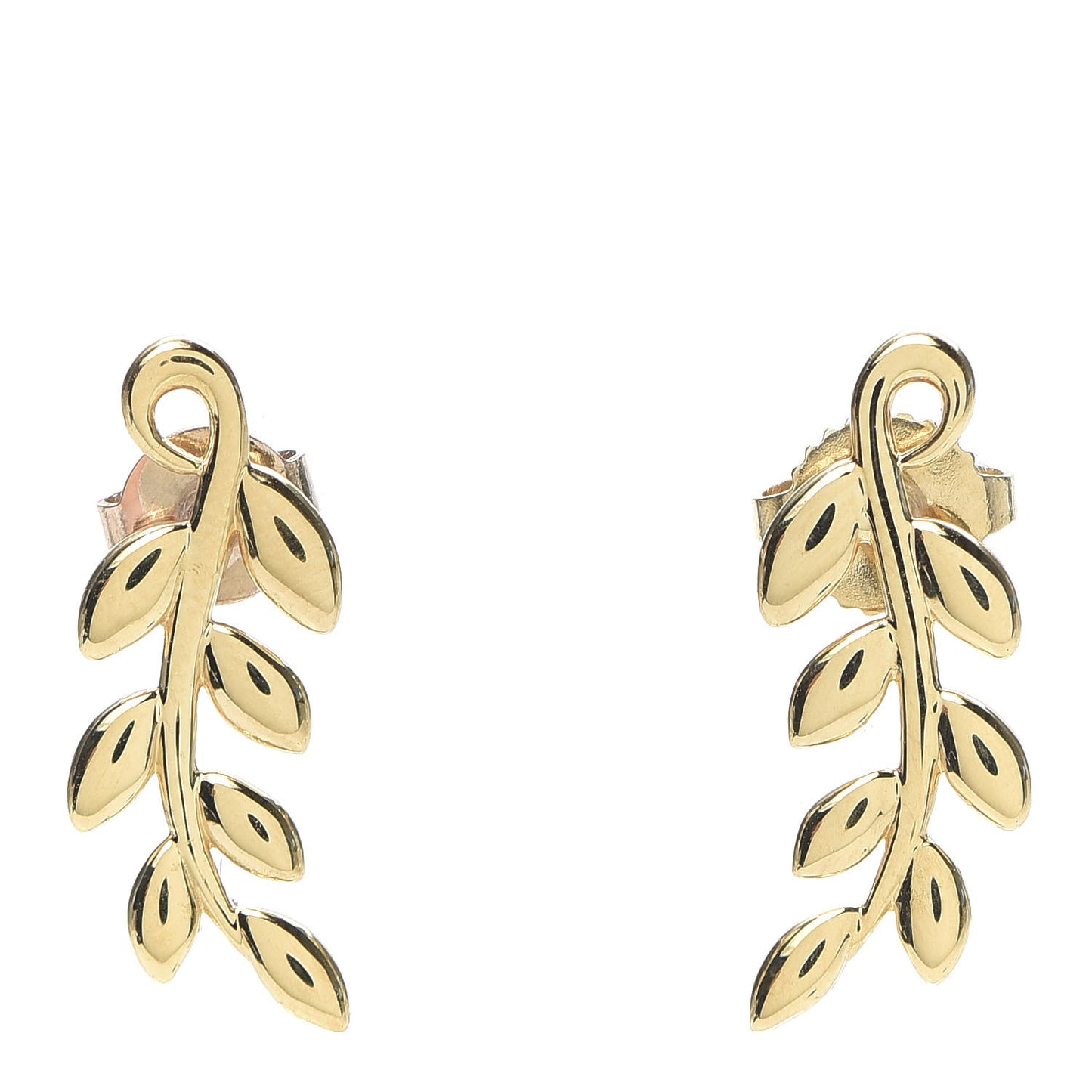 18K Yellow Gold Paloma Picasso Olive Leaf Climber Earrings