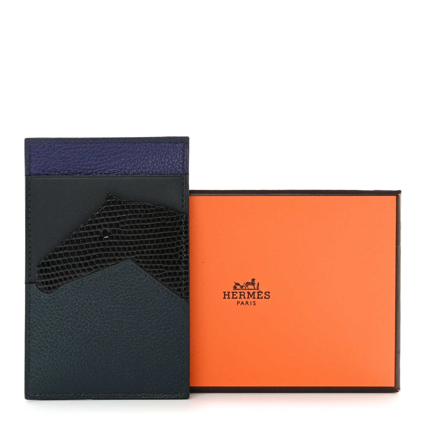 Polished Lizard Evercolor Sombrero II Les Petits Chevaux Card Holder Cypress Black Bleu Obscur Encre