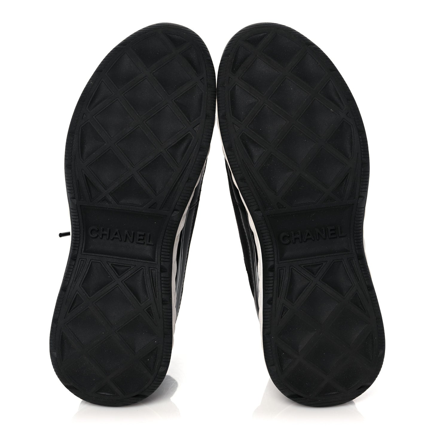 Velvet Calfskin Mixed Fibers CC Sneakers 36 Black