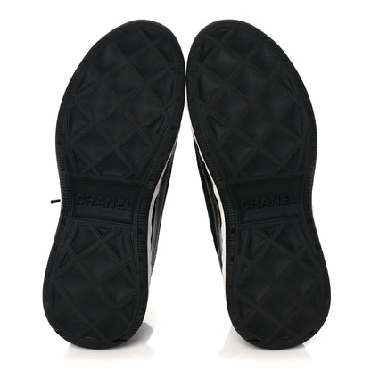 Chanel Velvet Calfskin Mixed Fibers CC Sneakers 36 Black 5 of 8