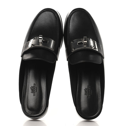 Hermes Calfskin Iota Mules 40 Black 2 of 11