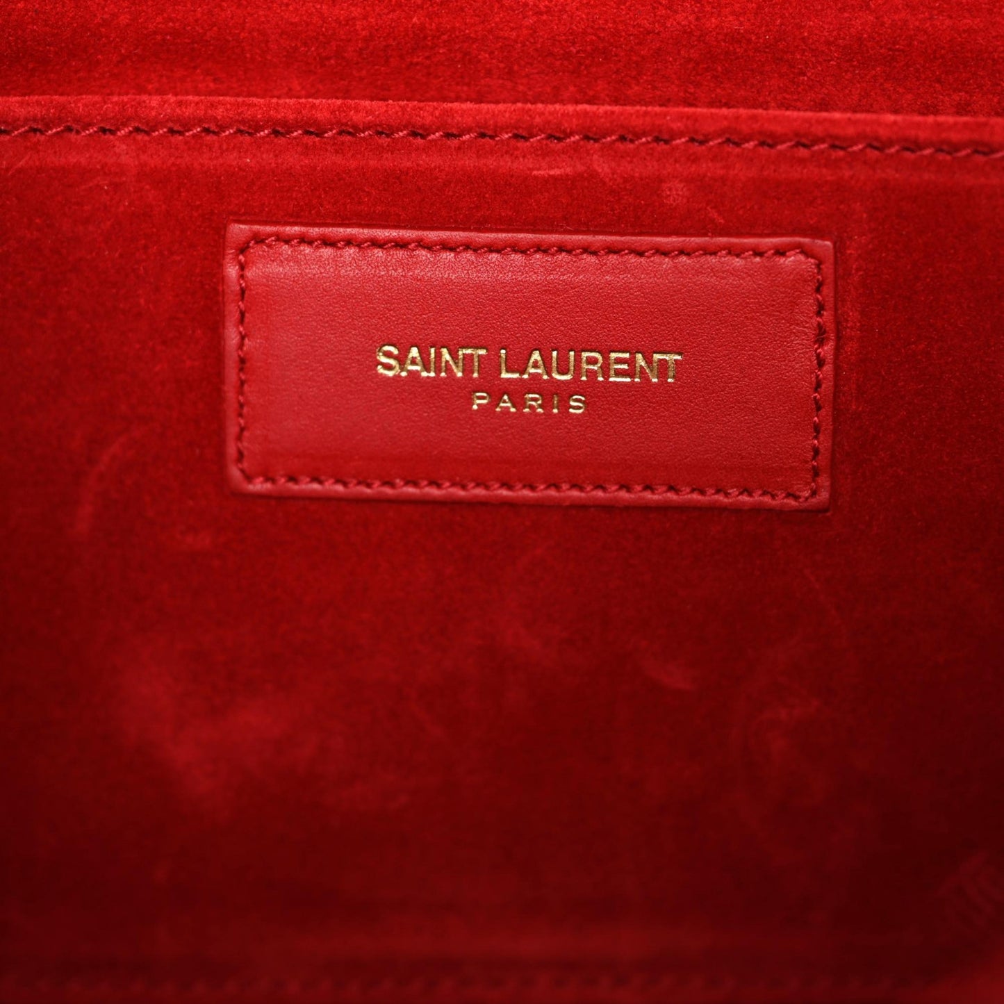 Calfskin Classic Y Ligne Clutch Red