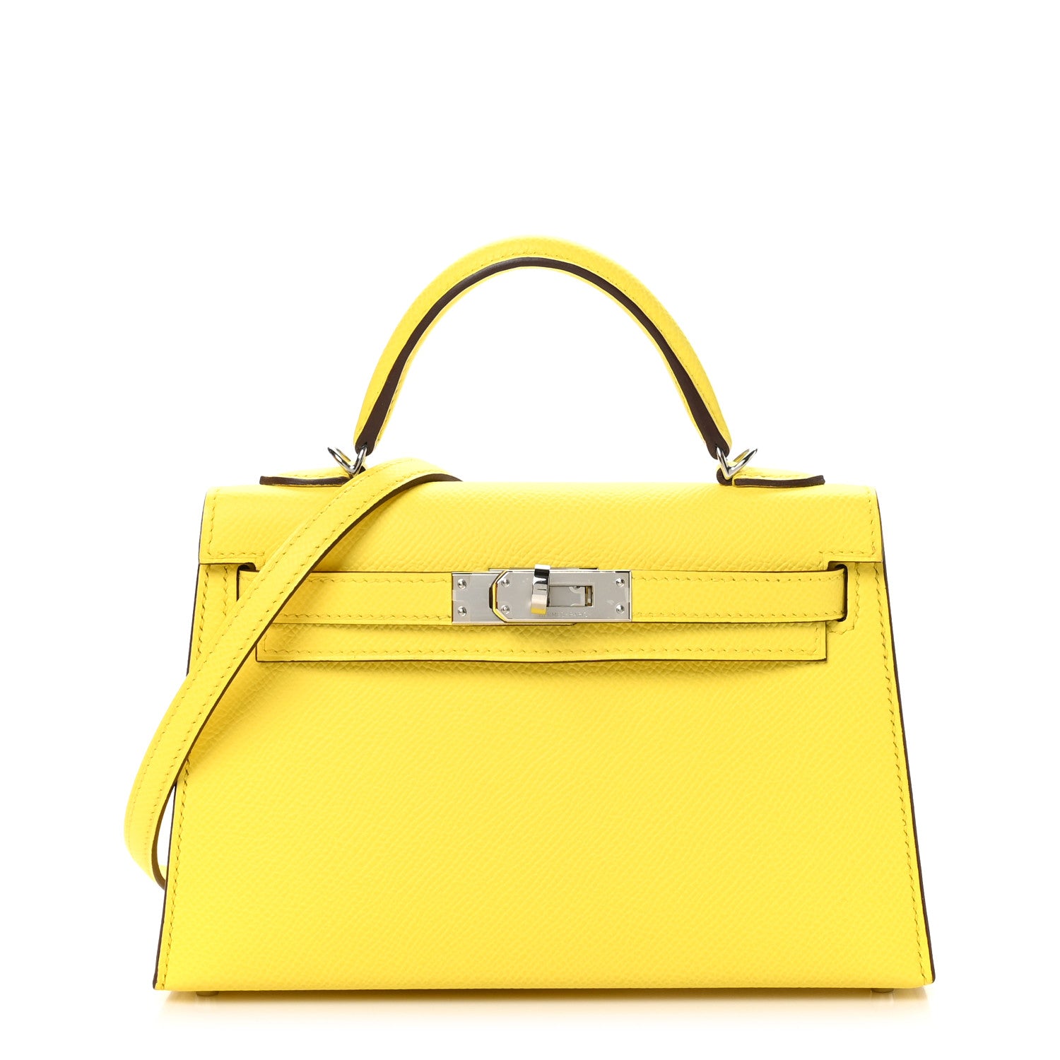 Hermes Epsom Mini Kelly Sellier 20 Jaune Citron 1 of 11