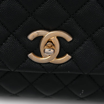 Chanel Caviar Quilted Small Coco Handle Flap Black 11 of 11