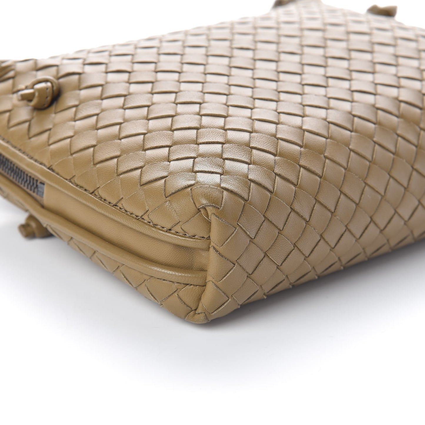 Nappa Intrecciato Nodini Crossbody Messenger Bronze
