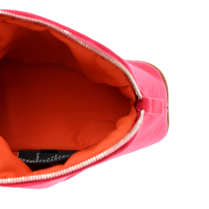 Hermes Cotton Canvas Mini Mini Bolide Travel Cosmetic Pouch Hibiscus 5 of 9