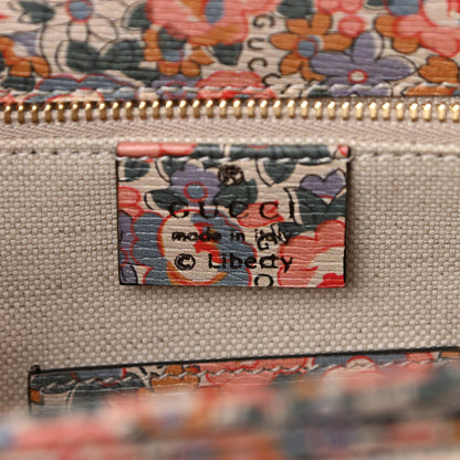 Gucci X LIBERTY OF LONDON Textured Calfskin Infinity Abbey Horsebit 1955 Shoulder Bag Perfect Pink Ivory 5 of 11