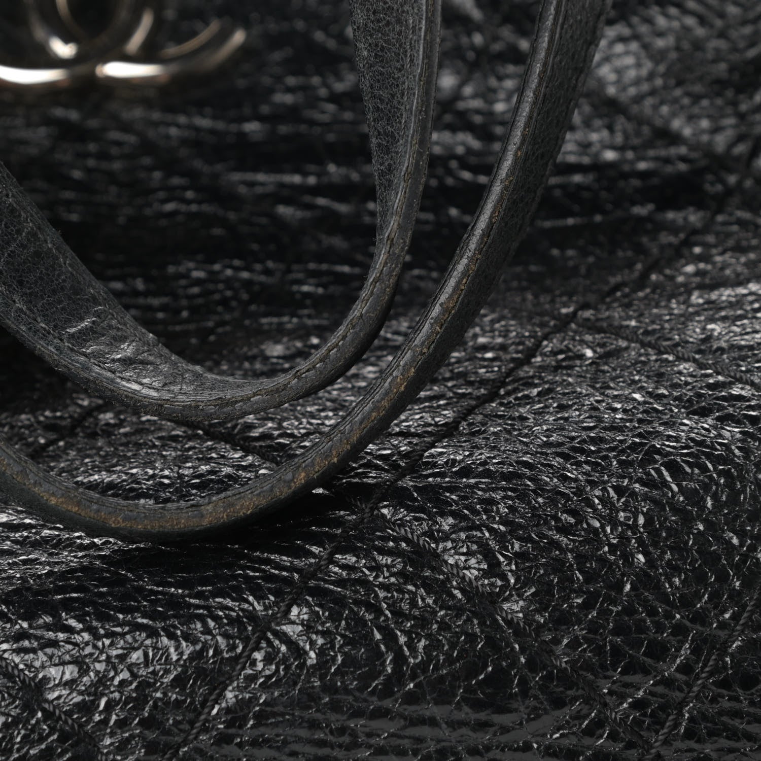 Chanel Glazed Calfskin Large On The Road Tote Black 11 of 12
