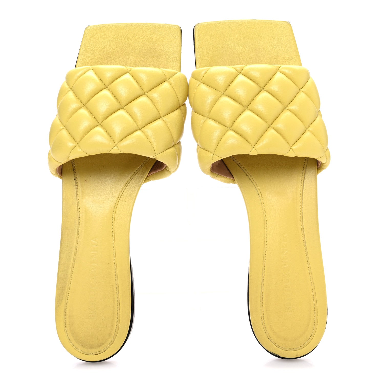 Bottega Veneta Nappa Matelasse Padded Flat Sandals 39 Pear 2 of 12