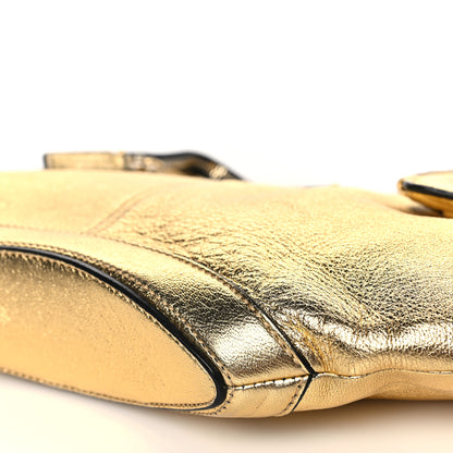 Alexander McQueen Metallic Crackled Lambskin De Manta Clutch Gold 10 of 11