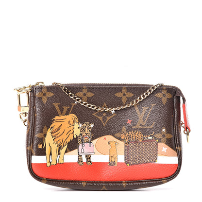Louis Vuitton Monogram 2018 Christmas Animation Mini Cats Pochette Accessories 1 of 8