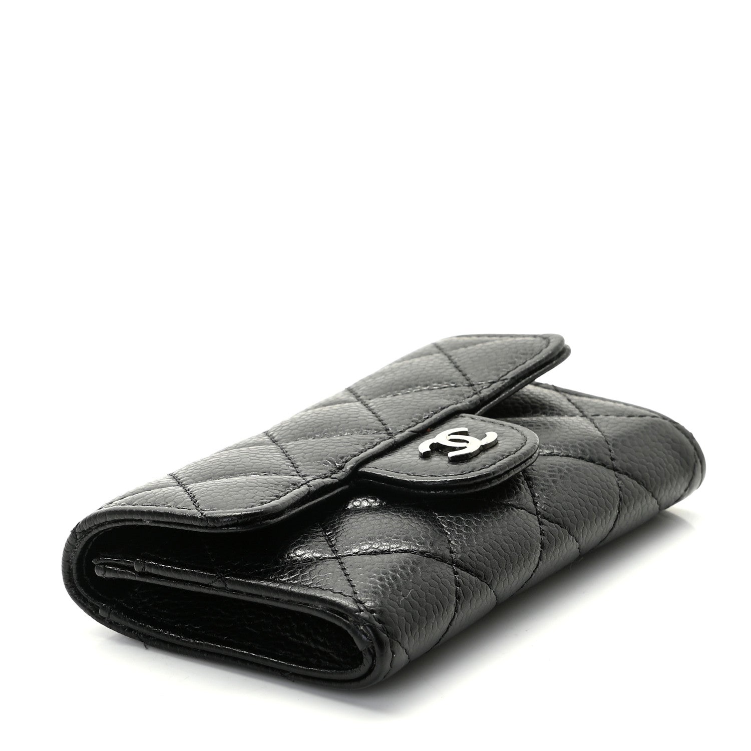 Chanel Caviar Quilted Flap Card Holder Black 4 of 8