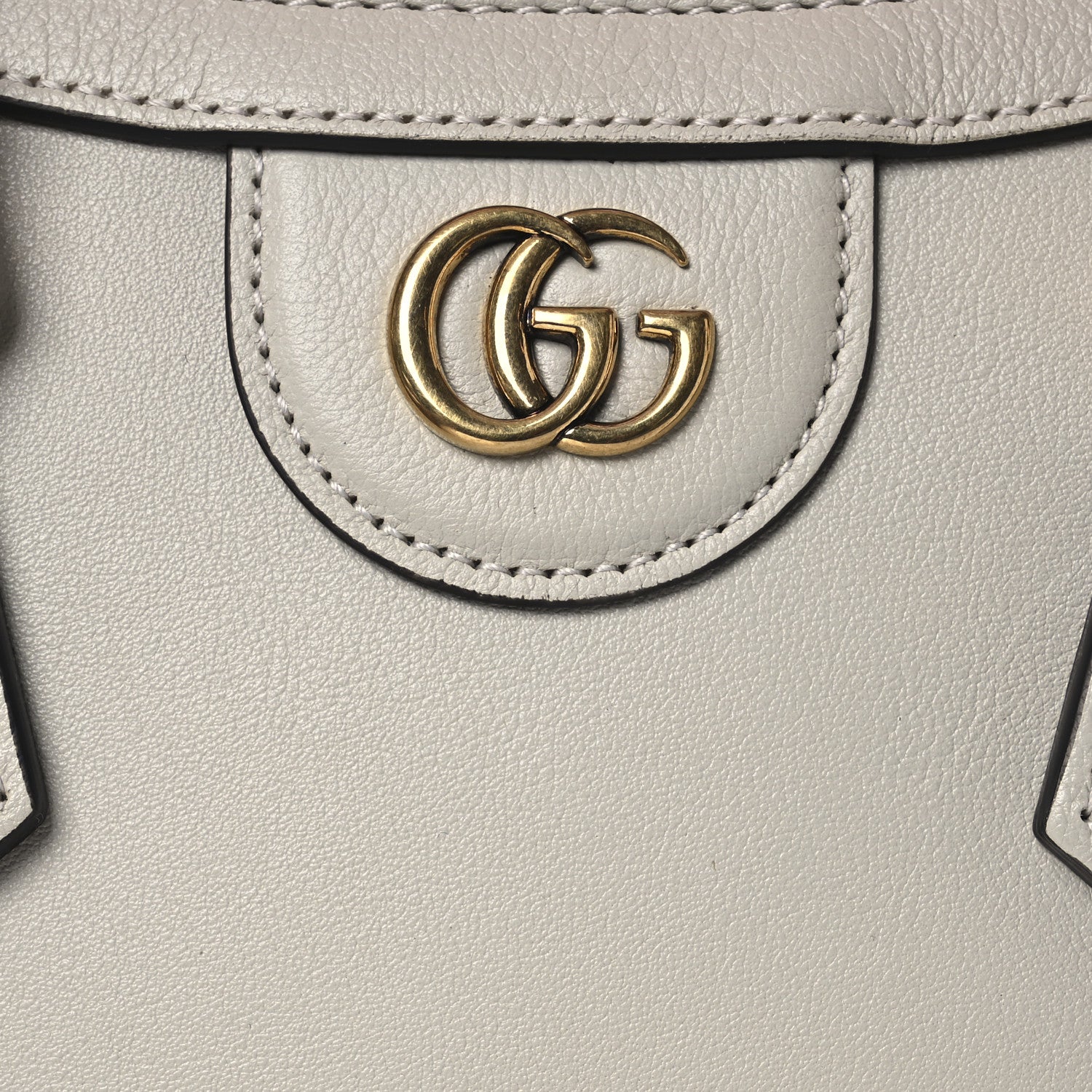 Gucci Wonka Grain Calfskin Mini Diana Tote Bag Mystic White Orange Fluo 8 of 13