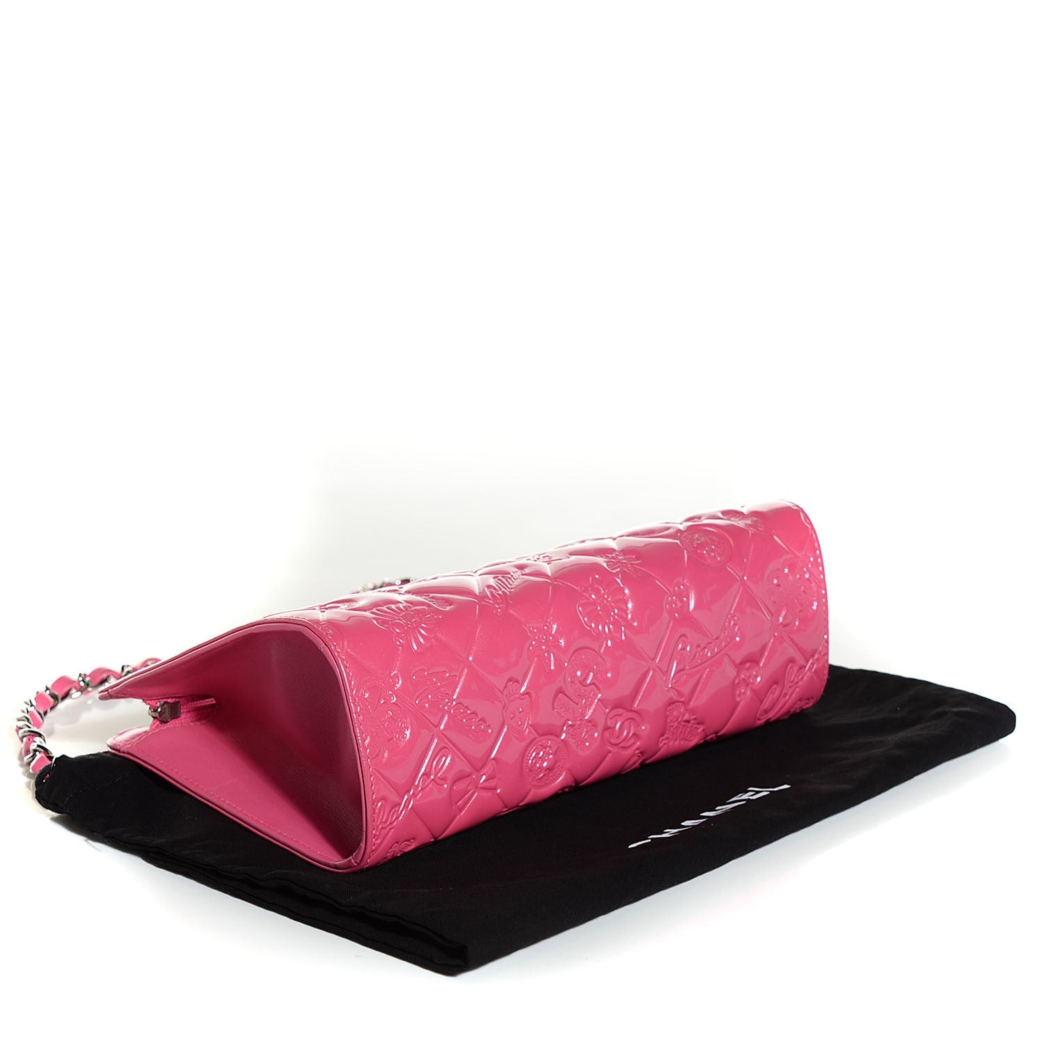 Chanel Patent Calfskin Lucky Symbols Pochette Pink 4 of 7