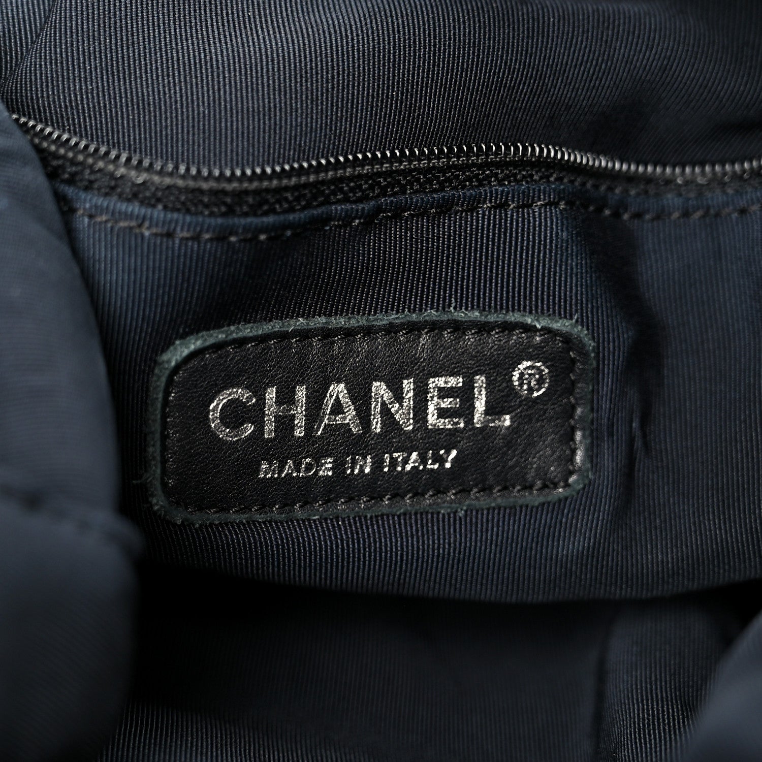 Chanel Lacquered Canvas Ligne Messenger Tote Argent Fonce 6 of 13