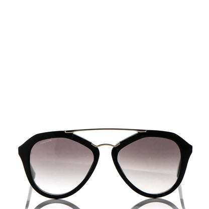 Prada Acetate Metal Cinema Sunglasses SPR 12Q Black 2 of 7