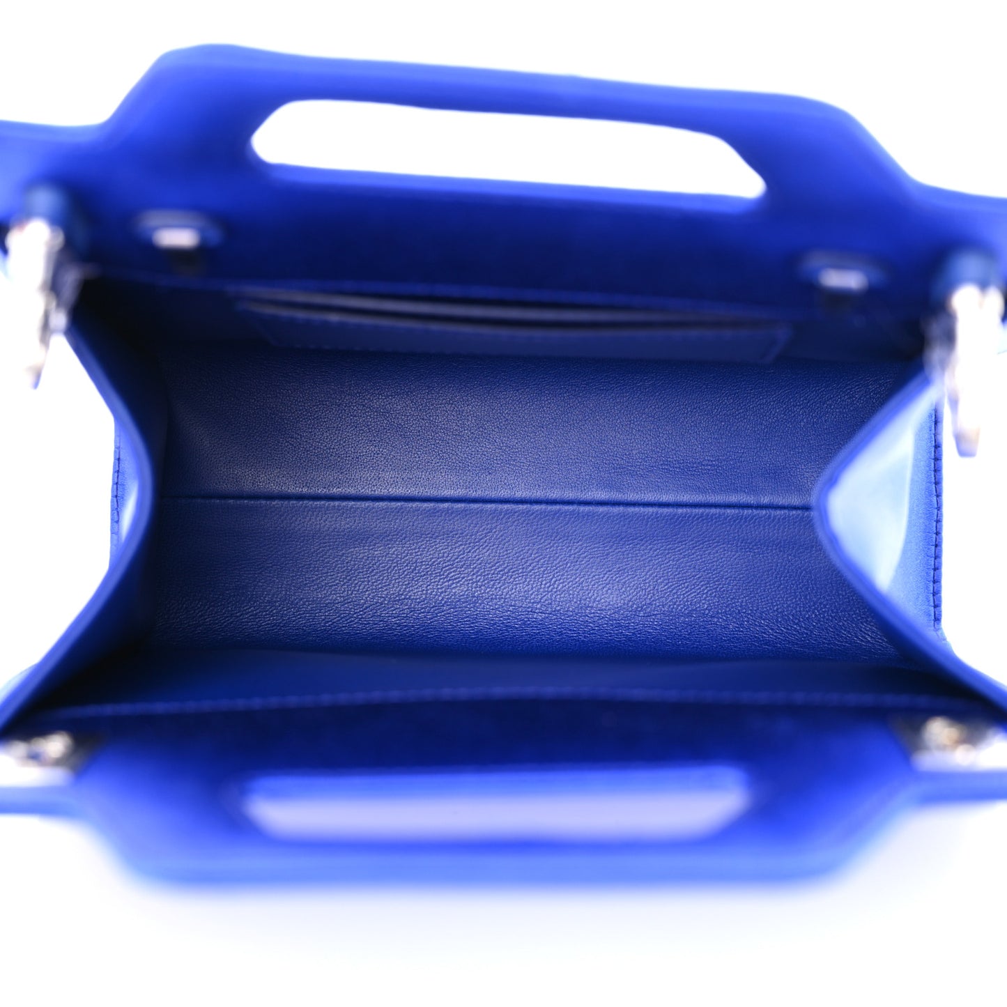 Satin Mini Wanda Top Handle Bag Blue Elettrico