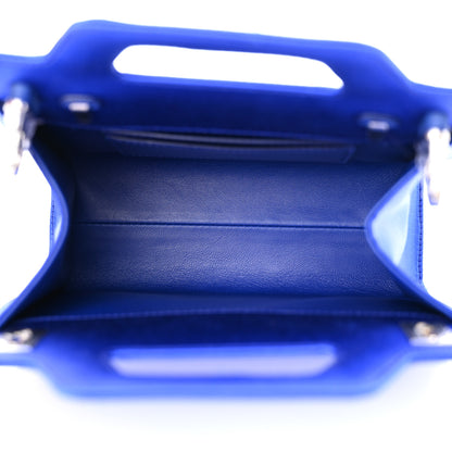 Salvatore Ferragamo Satin Mini Wanda Top Handle Bag Blue Elettrico 5 of 13