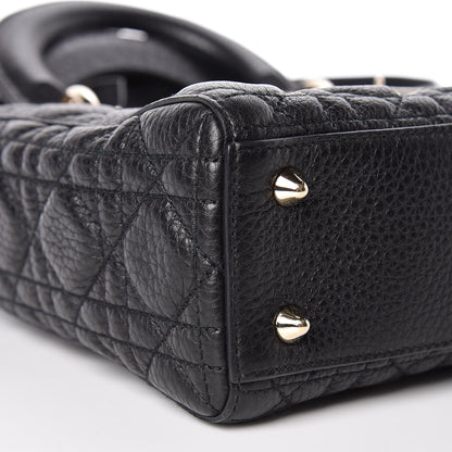 Christian Dior Grained Calfskin Cannage Small Supple Lady Dior Black 8 of 9