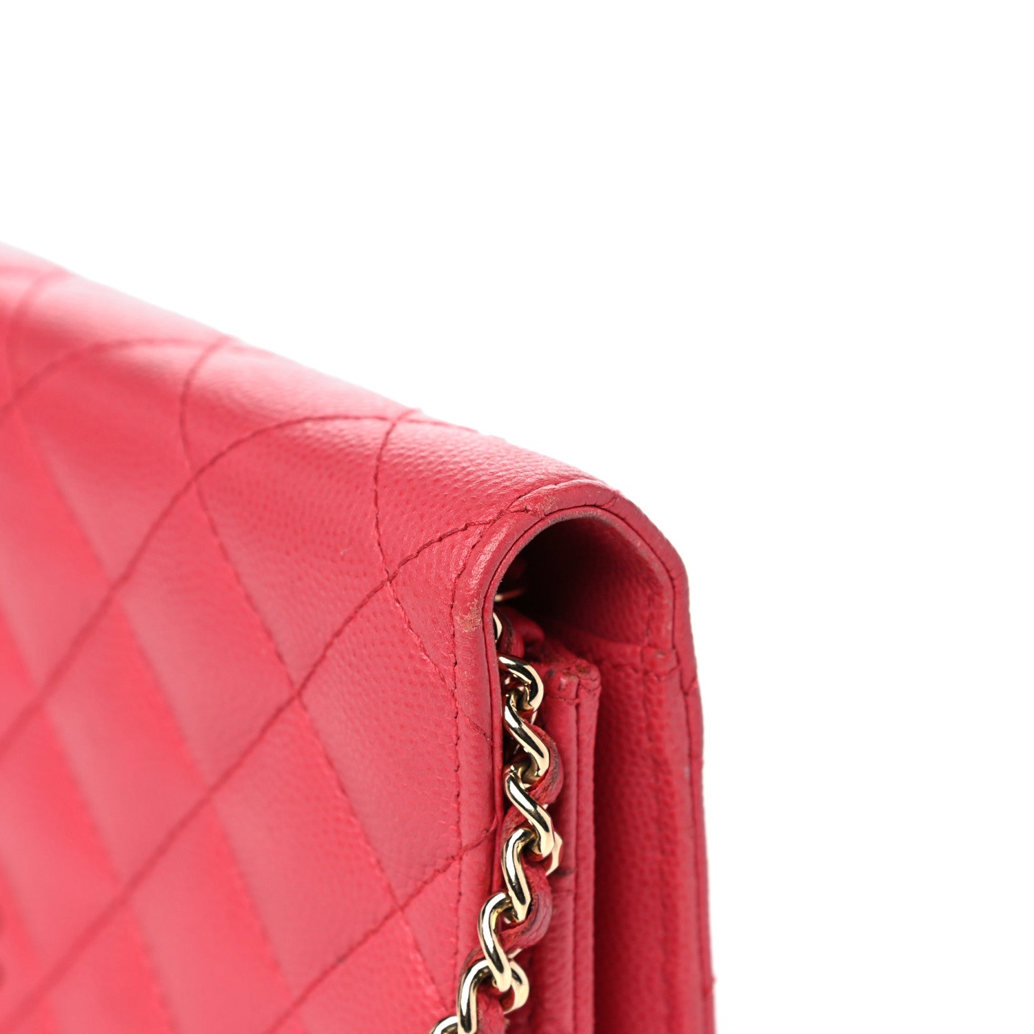 Chanel Caviar Quilted Wallet On Chain WOC Dark Pink 18 of 22