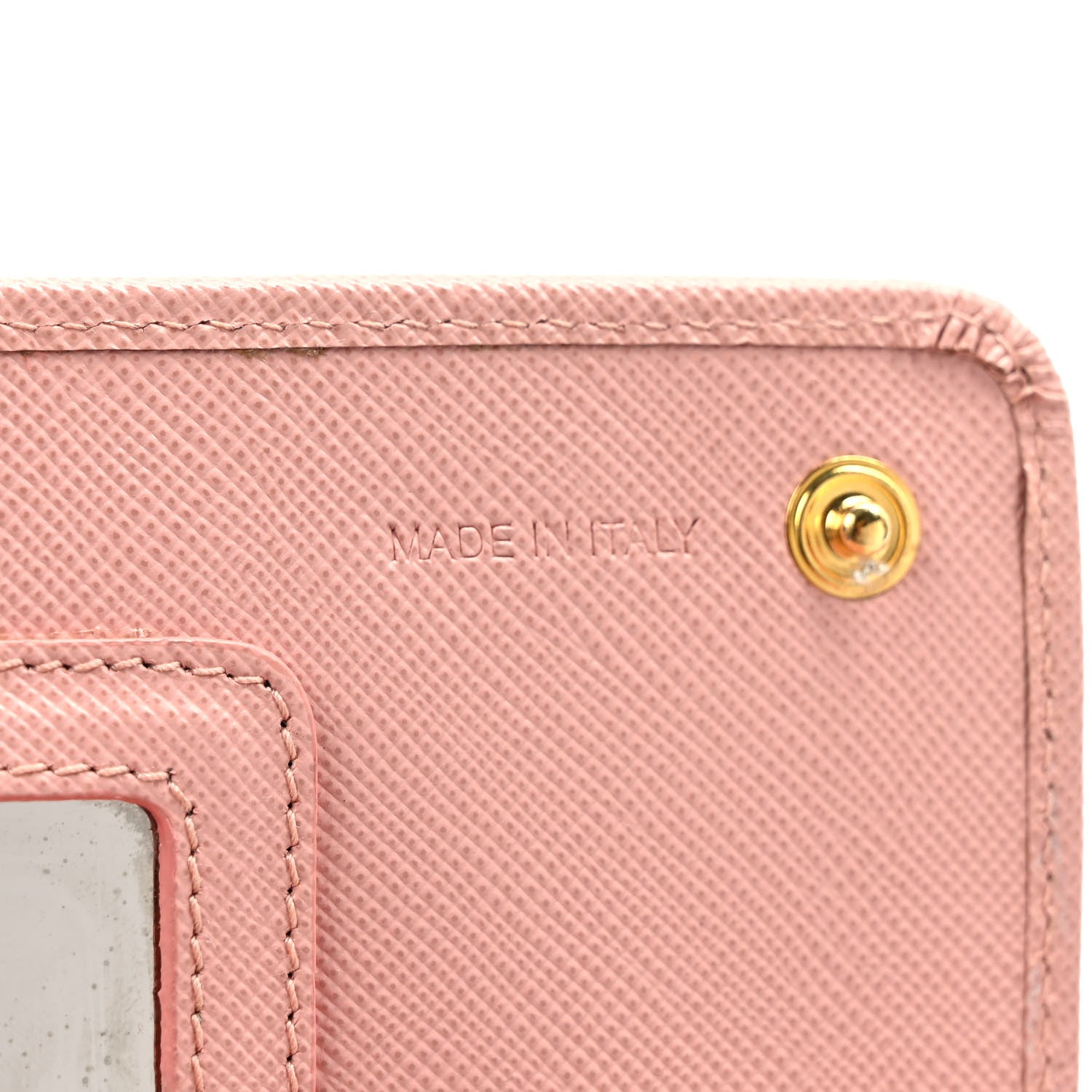 Prada Saffiano Metal Flap Wallet With Strap Orchidea 7 of 10