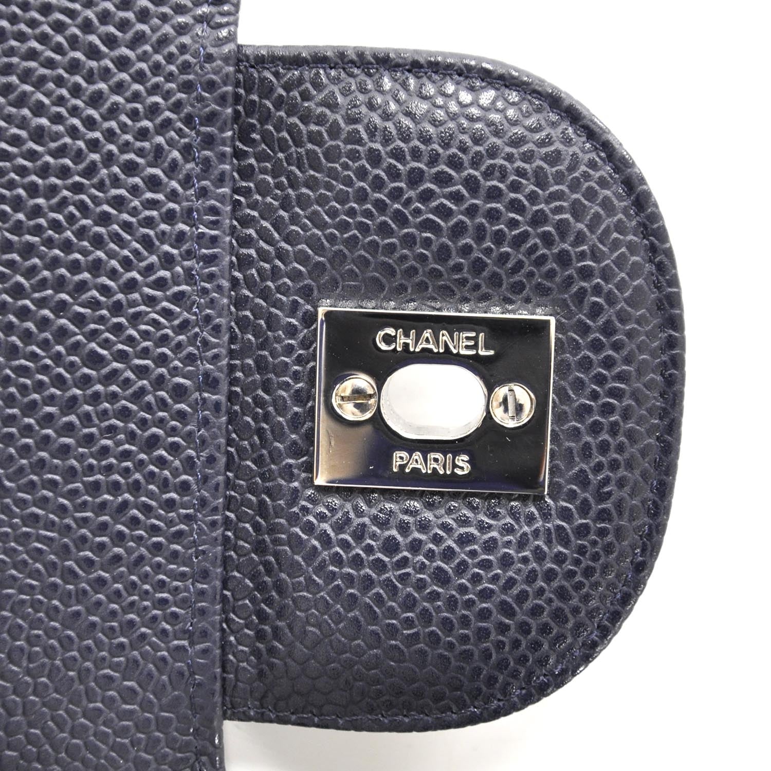 Chanel Caviar Jumbo Single Flap Navy Blue 9 of 9