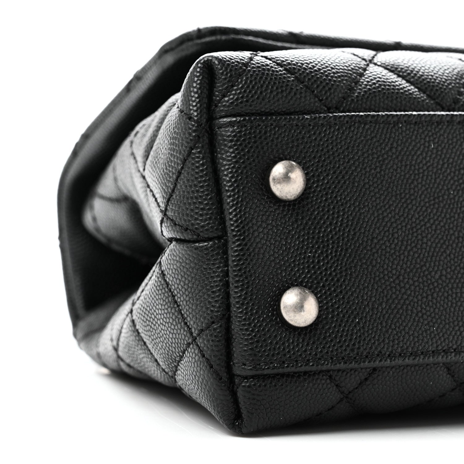Chanel Caviar Lizard Embossed Quilted Mini Coco Handle Flap Black 9 of 11