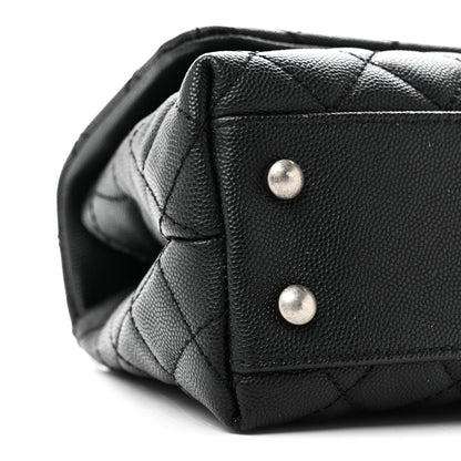 Chanel Caviar Lizard Embossed Quilted Mini Coco Handle Flap Black 9 of 11