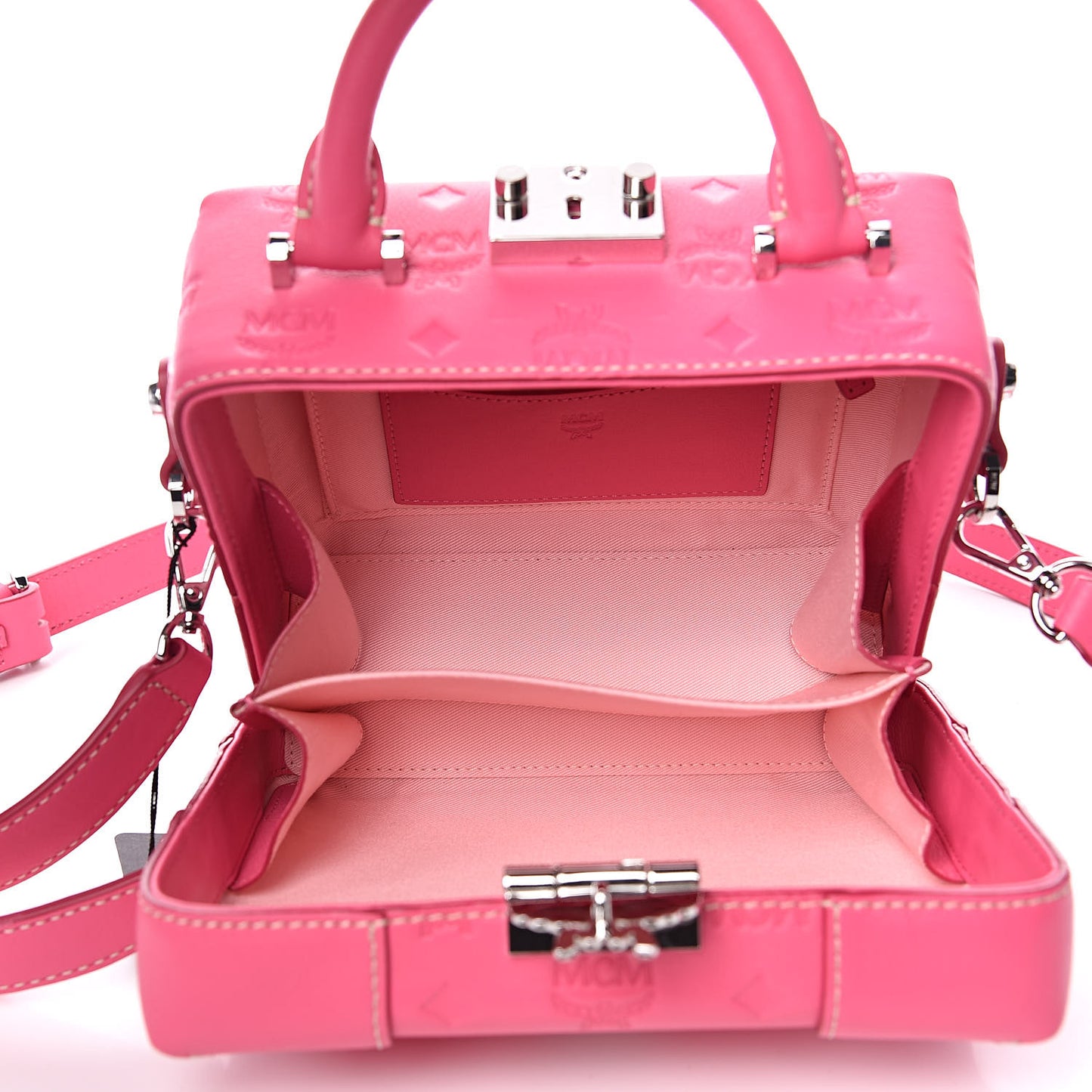 Calfskin Ottomar Monogram Small Berlin Crossbody Sugar Pink