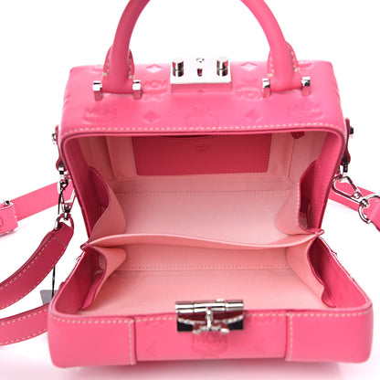 MCM Calfskin Ottomar Monogram Small Berlin Crossbody Sugar Pink 5 of 8